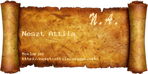 Neszt Attila névjegykártya